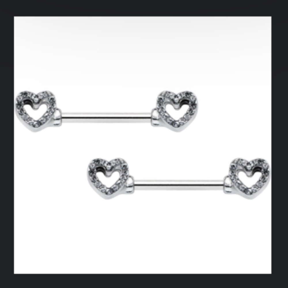 Heart Nipple Rings